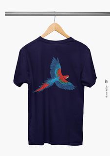 Arara - Camiseta Unissex Estampada Quality Azul Marinho