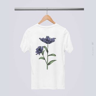 Nome do produtoCentáurea - Camiseta Estampa Floral Centáurea Cores