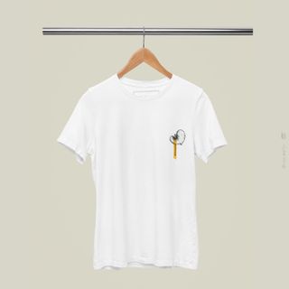 Nome do produtoAprecie - Camiseta Estampa Floral Slow Living Aprecie Branca