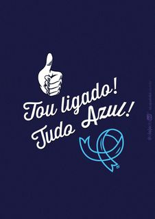 Nome do produtoEdição Especial Novembro Azul - Camiseta Tou Ligado Unissex Classic Azul Marinho