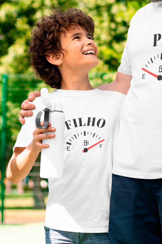 Camiseta Estampada Quality Infantil (2 a 8 anos) FILHO Combustível Cheio