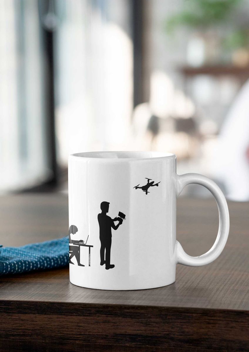 Nome do produto: Caneca de Cerâmica Drone Evolution