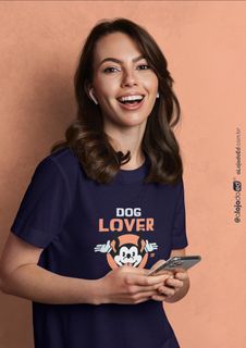Nome do produtoDog Lover - Camiseta Quality Baby Long Algodão Azul Marinho