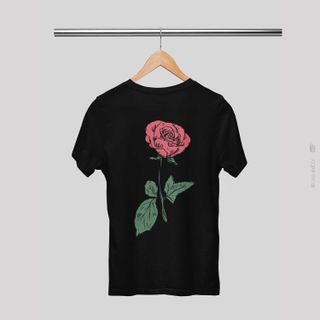 Nome do produtoRed Rose - Camiseta Estampa Floral Rosa Vermelha Flor