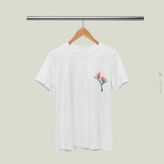 Nome do produtoStrelitzia - Camiseta Estampa Strelitzia Floral Branca