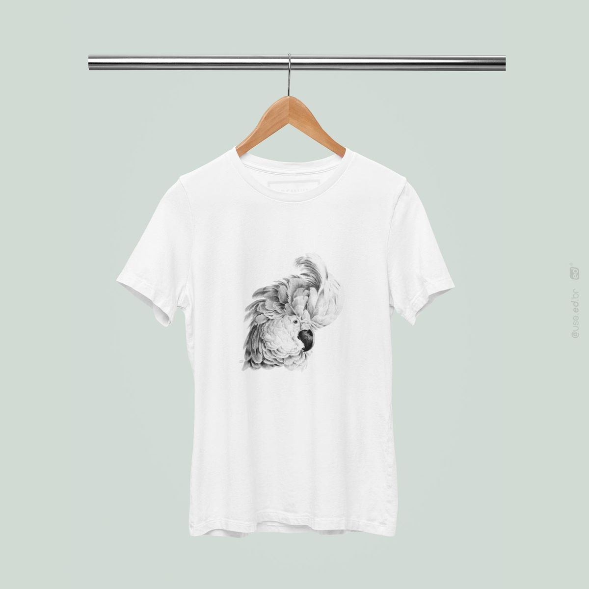 Nome do produto: White Macaw - Camiseta Estampada Arara Branca Quality Cores