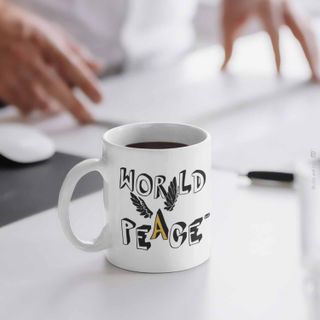 Nome do produtoWorld Peace - Caneca de Cerâmica para Bebidas Quentes