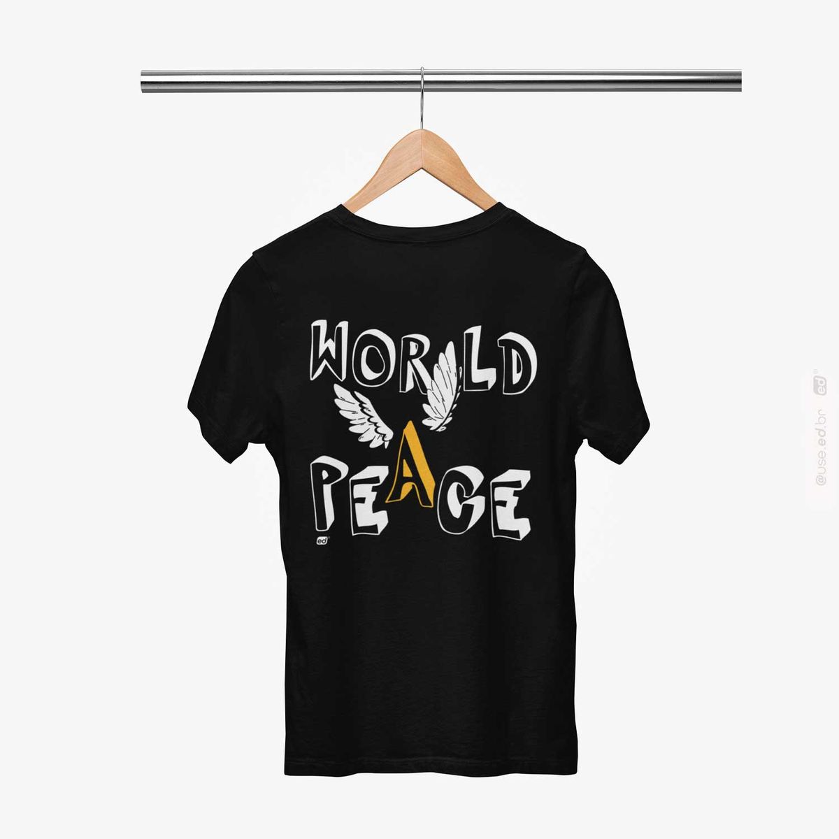 Nome do produto: World Peace - Camiseta Estampada Quality Preta