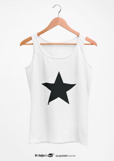 Nome do produtoRegata Estrela - Camiseta Classic Estampada Branca