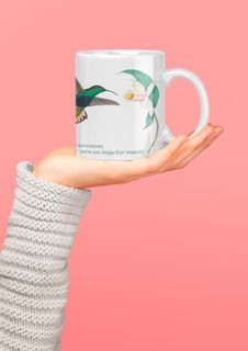 Nome do produtoCaneca de Cerâmica Beija-Flor