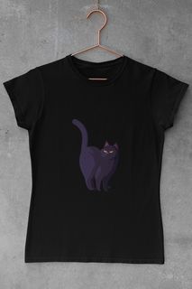 Nome do produtoCamiseta Baby Long Estampa Gato Roxinho