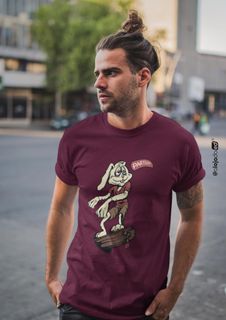 Coelho Skatista - Camiseta Unissex Estampada Quality