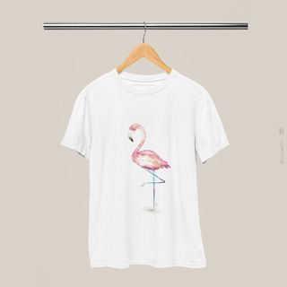 Flamingo - Camiseta Estampada Quality Branca