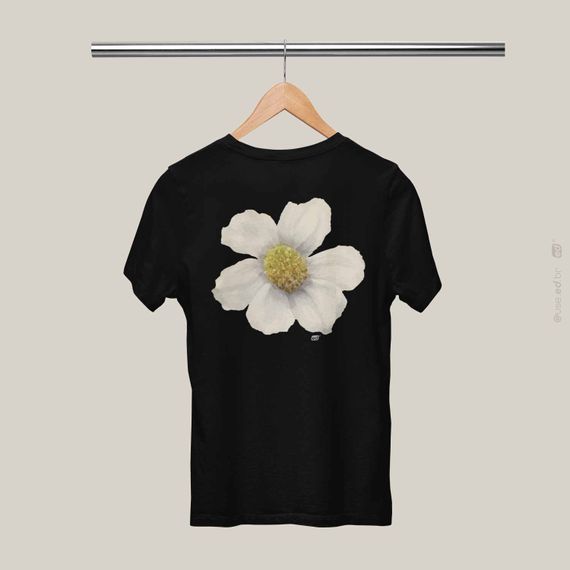 Flor Branca - Camiseta Estampa Floral Flor Branca Cores