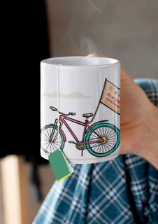 Nome do produtoCaneca de Cerâmica Eu só preciso continuar pedalando