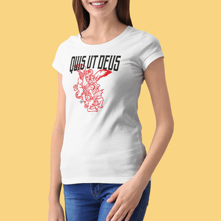 Camiseta São Miguel Quis ut Deus - Clara - F