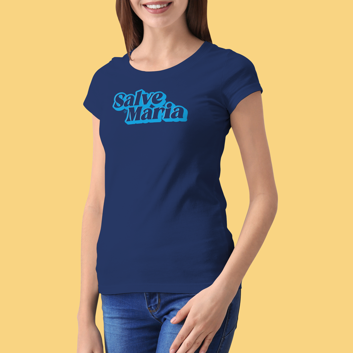 Nome do produto: Camiseta Salve Maria - Feminina