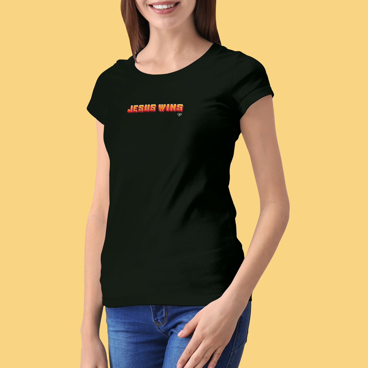 Nome do produto: Camiseta Jesus Wins - Feminina