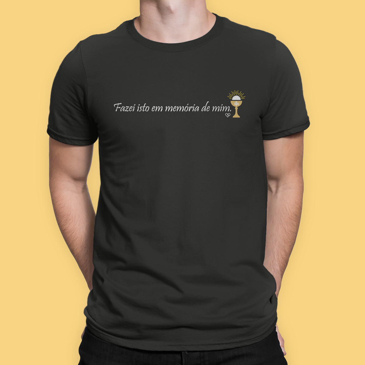 Nome do produto: Camiseta Eucaristia - Fazei isto em memória de mim