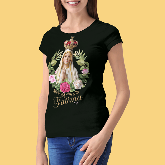 Camiseta Nossa Senhora de Fátima - Feminina