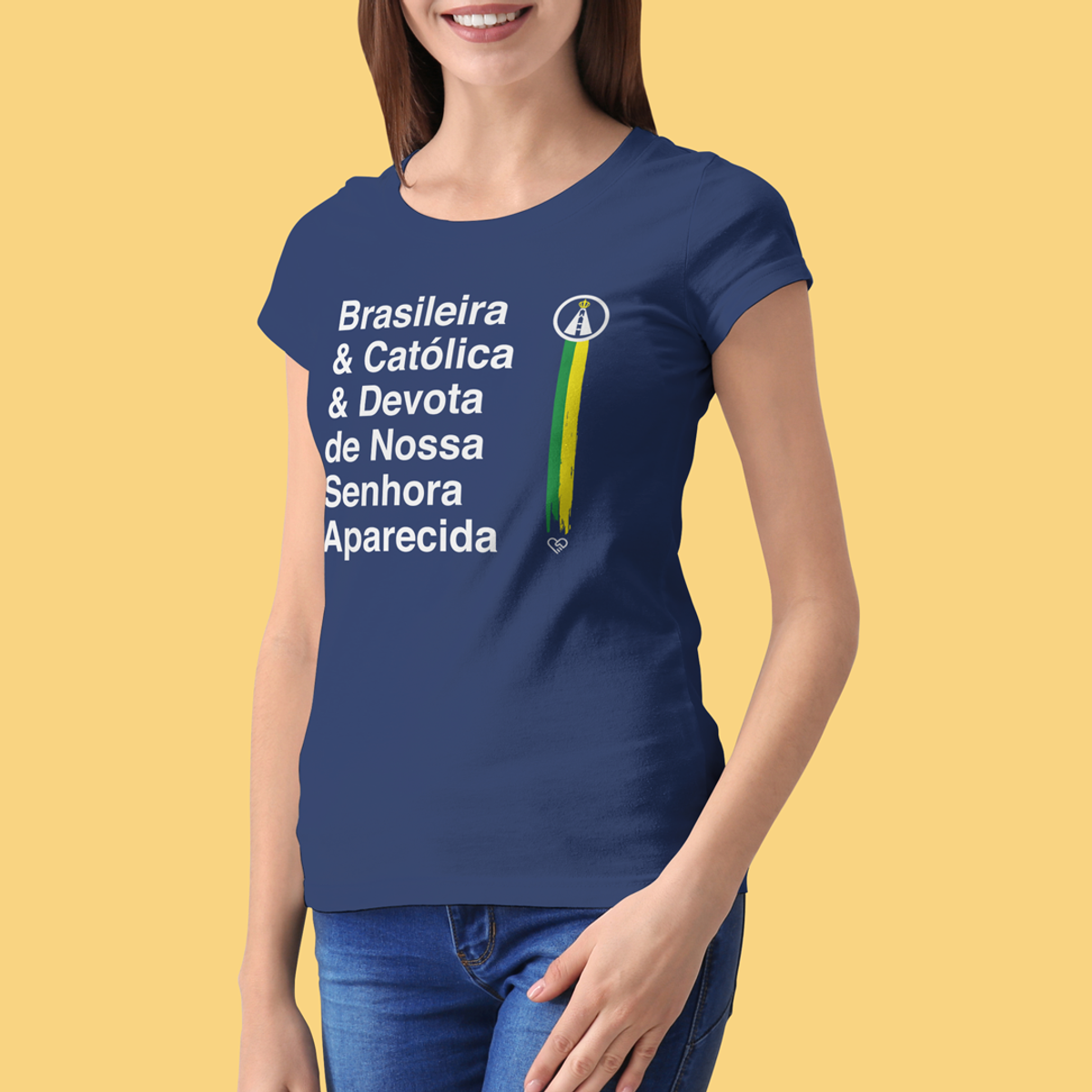 Nome do produto: Camiseta Brasileira Devota - Feminina