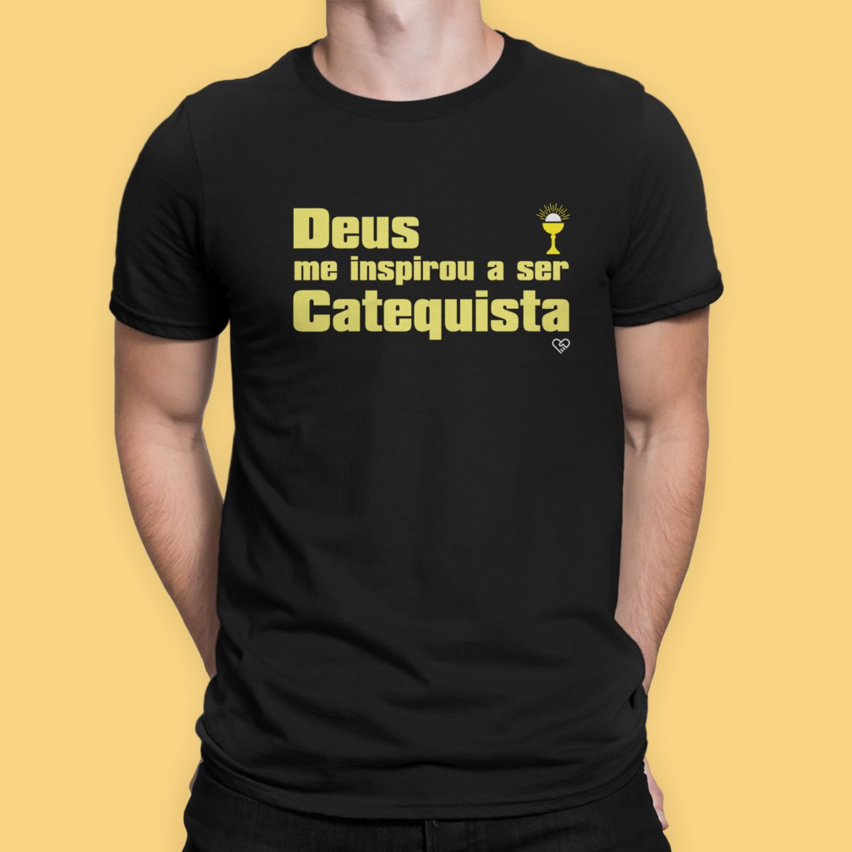 Nome do produto: Camiseta Deus me Inspirou a ser Catequista