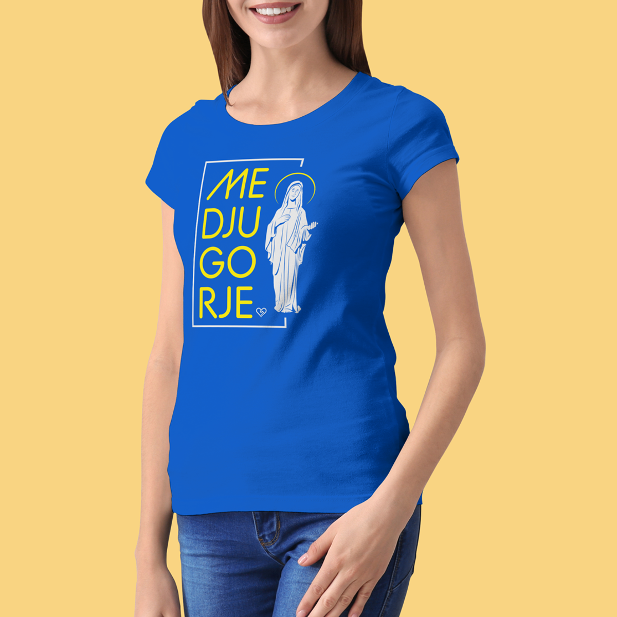 Nome do produto: Camiseta Nossa Senhora de Medjugorje - Feminina