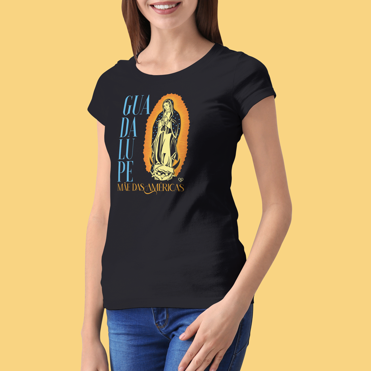 Nome do produto: Camiseta Nossa Senhora de Guadalupe Mãe Das Américas - Feminina
