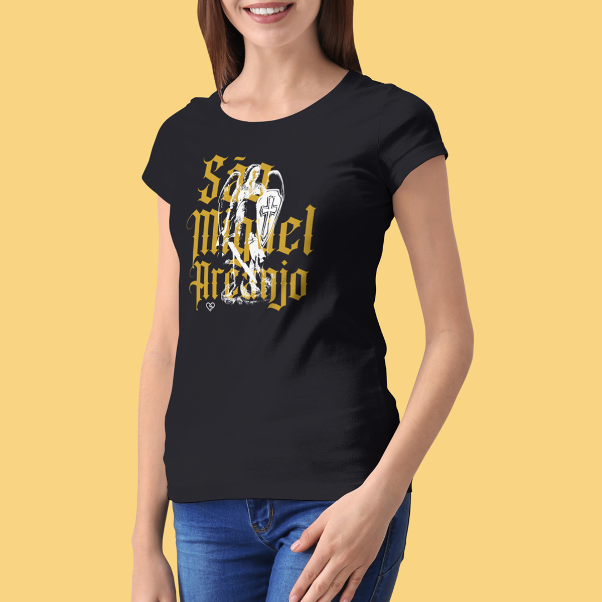 Nome do produto: Camiseta São Miguel Arcanjo - Feminina