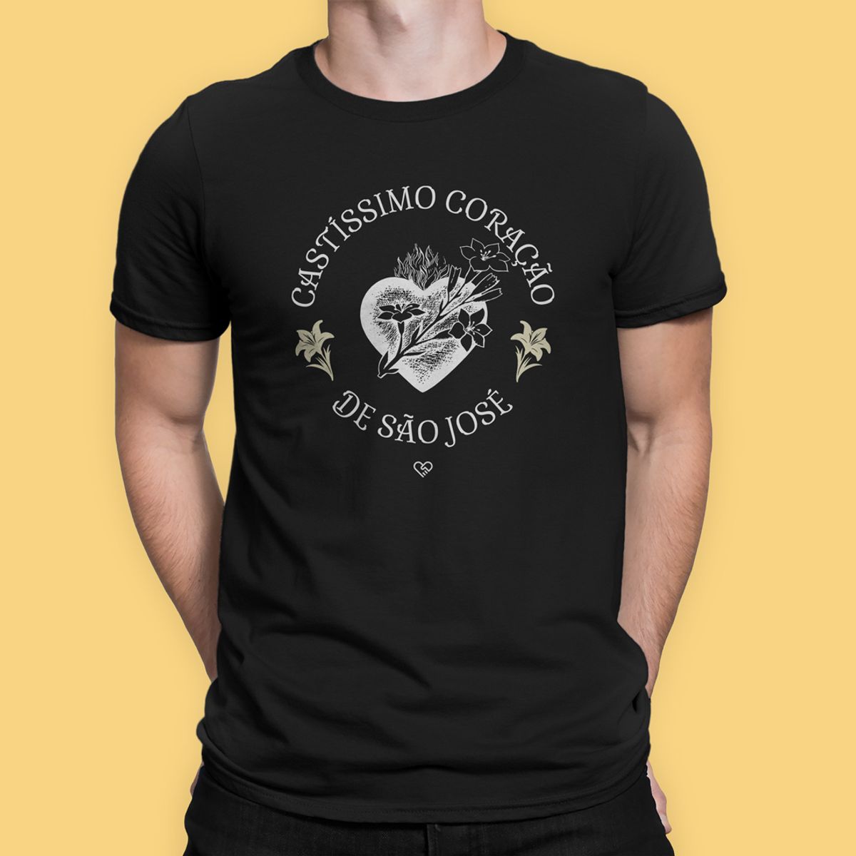 Nome do produto: Camiseta Castíssimo Coração de São José