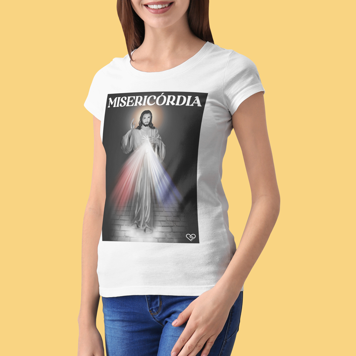 Nome do produto: Camiseta Jesus Cristo Misericordioso - Feminina