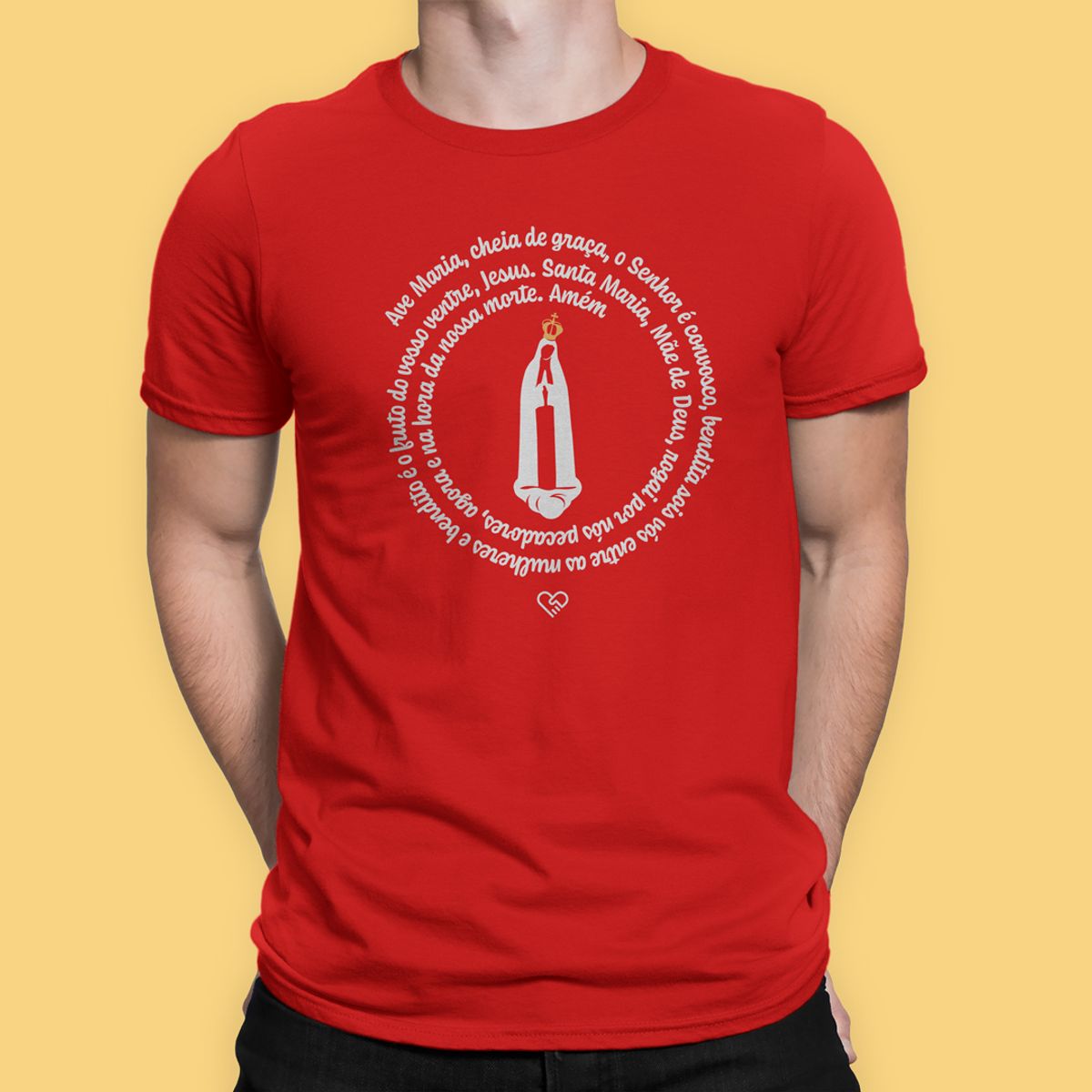 Nome do produto: Camiseta Ave Maria - Nossa Senhora de Fátima