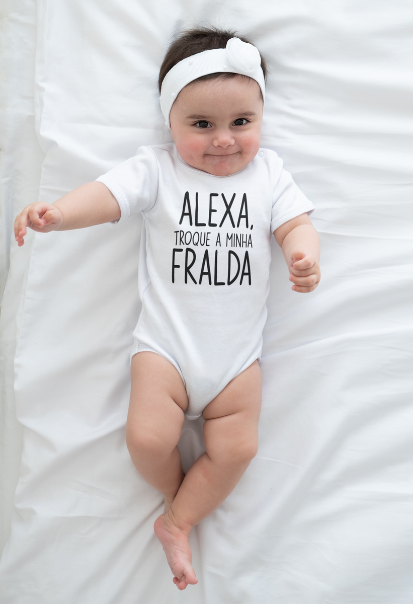 Nome do produto: BODY INFANTIL - ALEXA, TROQUE A MINHA FRALDA