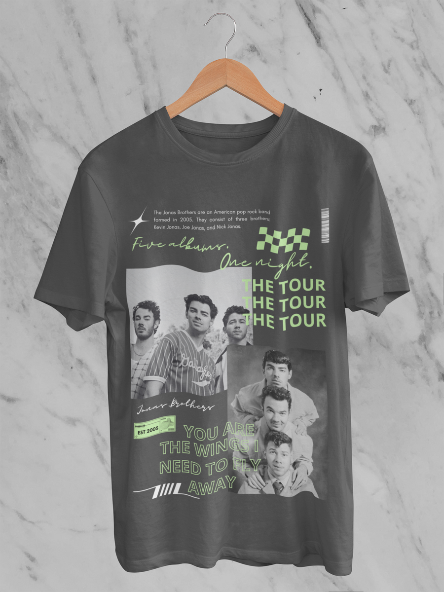 Nome do produto: Camiseta Estonada Jonas Brothers The Tour