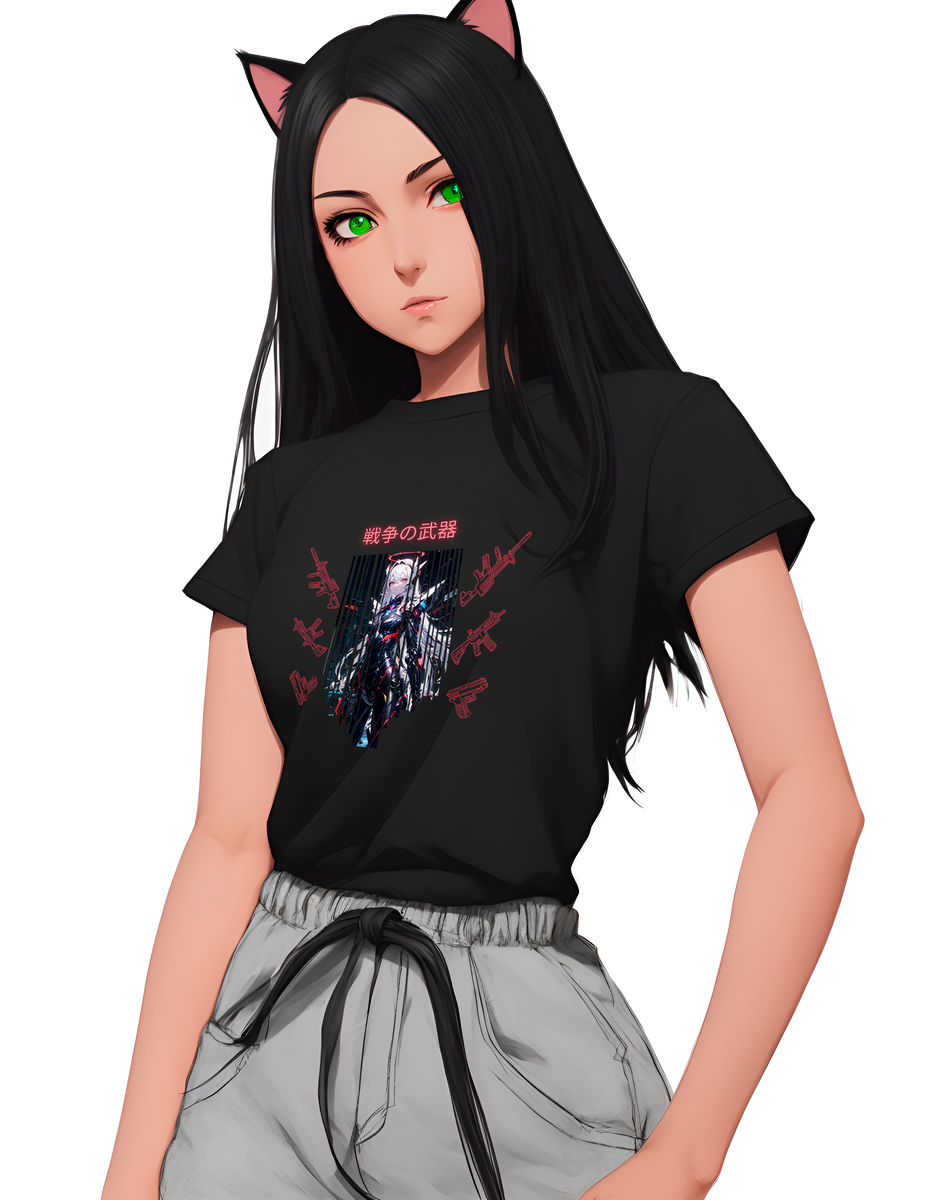 Nome do produto: Camisa Feminina Anime girl ,  Android, mecha , cyborg