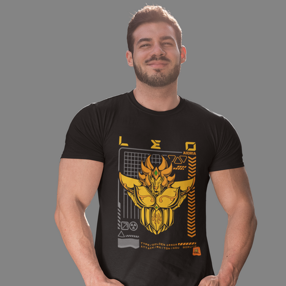 Camiseta Masculina Armadura de Leão