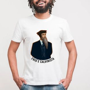 Nome do produtoCamiseta Frio e Calvinista Branca