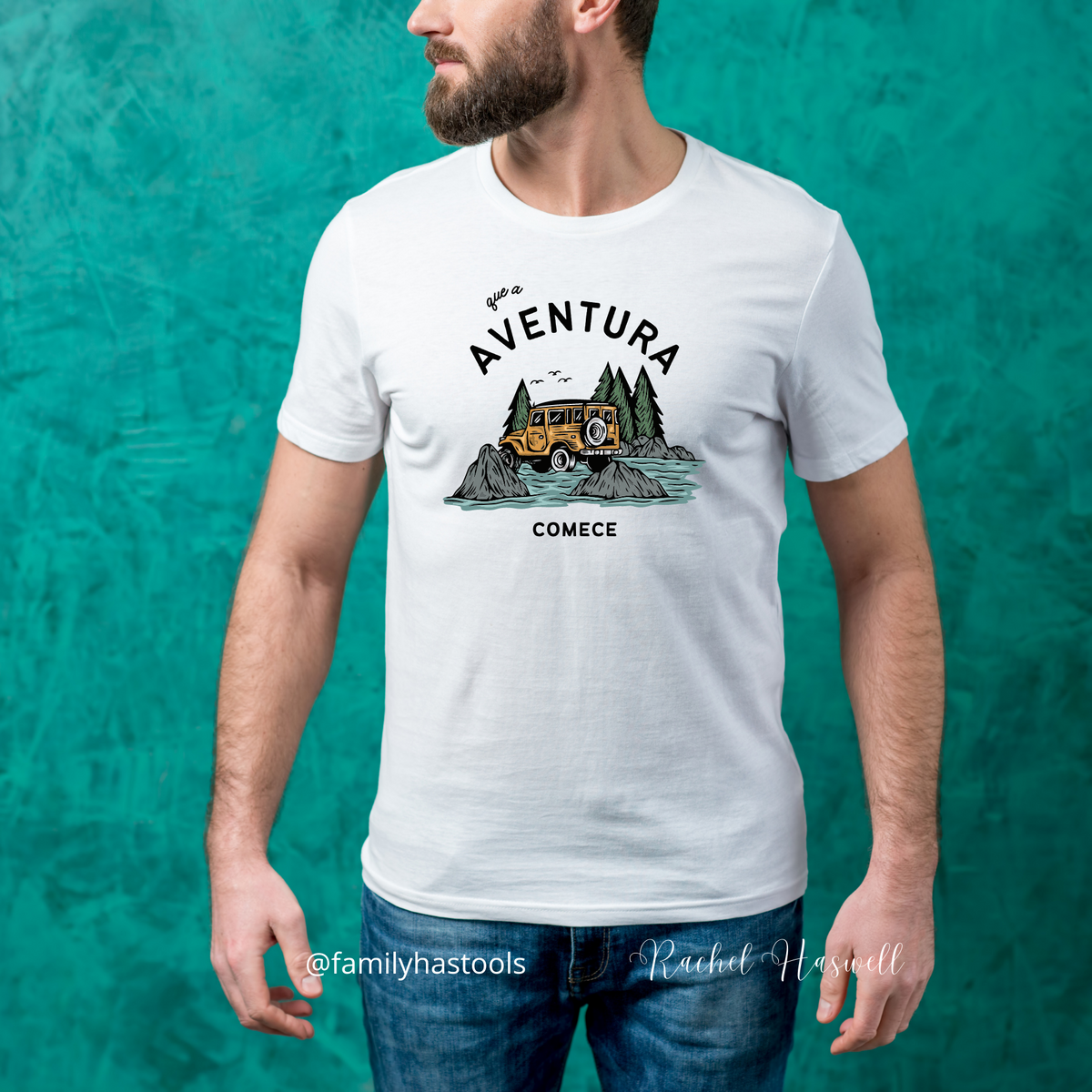 Nome do produto: Camiseta masculina Que a aventura comece