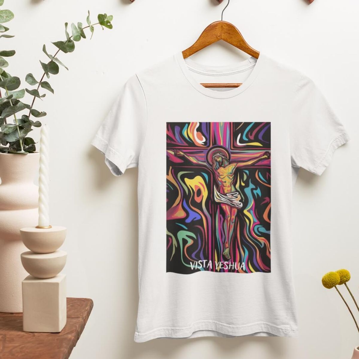 Nome do produto: Vista Yeshua - T-Shirt Classic - Cruz de Cristo - 024