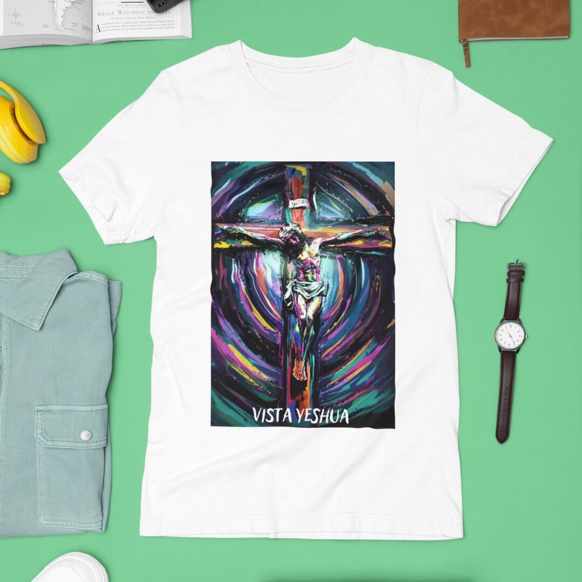 Nome do produto: Vista Yeshua - T-Shirt Classic - Cruz de Cristo - 027