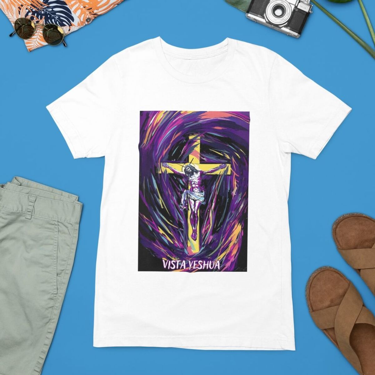 Nome do produto: Vista Yeshua - T-Shirt Classic - Cruz de Cristo - 028