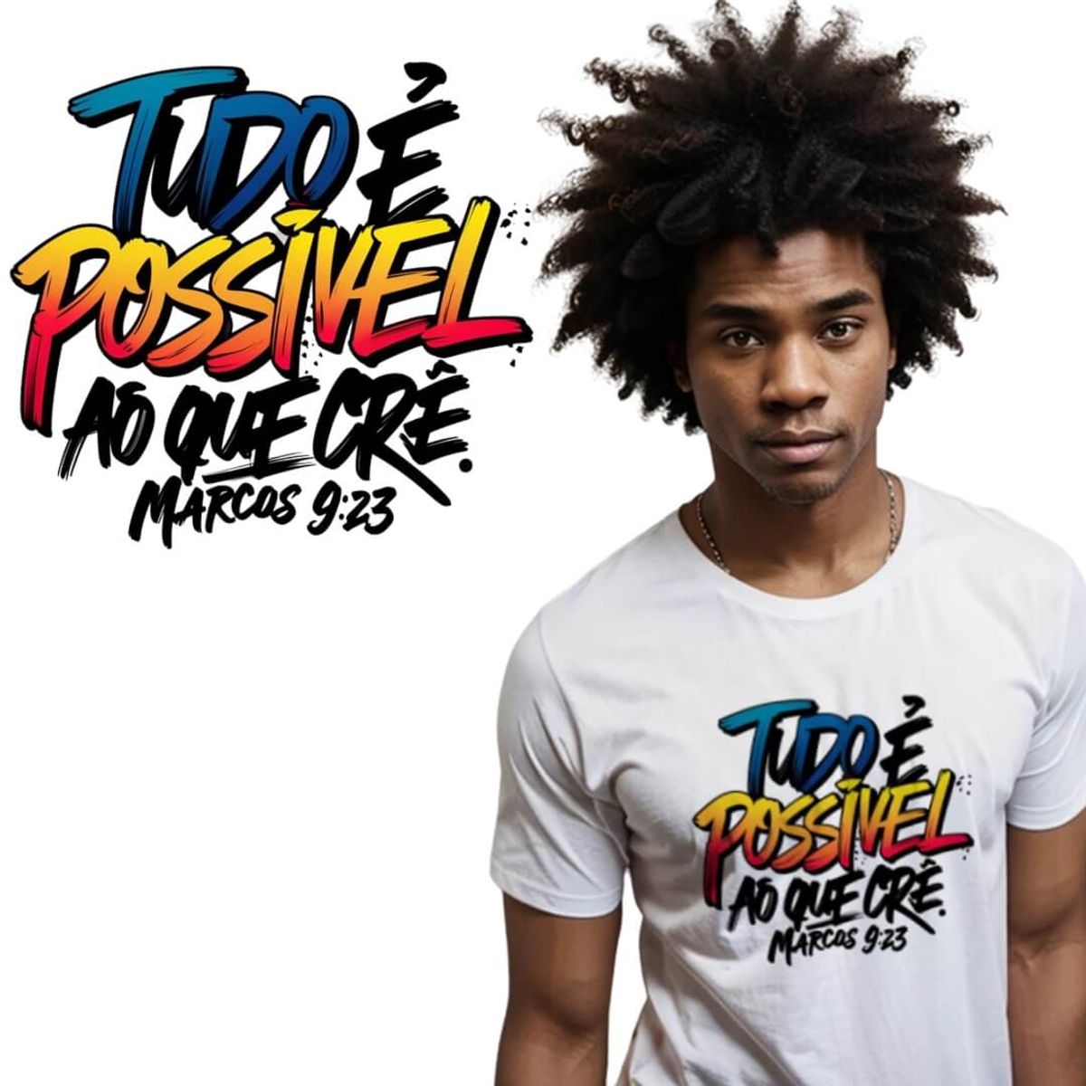 Nome do produto: Marcos 9:23 - Tudo é possível ao que crê - T-Shirt Classic 