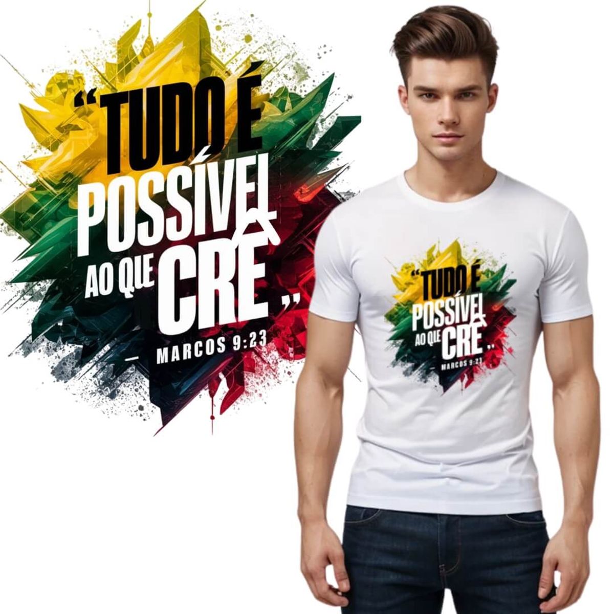 Nome do produto: Marcos 9:23 - Tudo é possível ao que crê - T-Shirt Classic