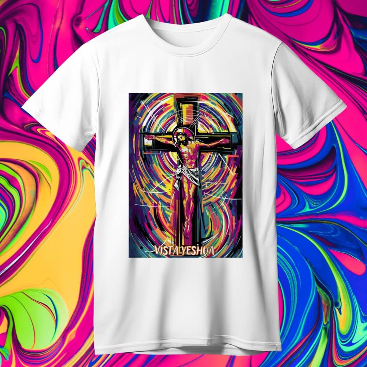 Nome do produto: Vista Yeshua - T-Shirt Classic - Cruz de Cristo - 031