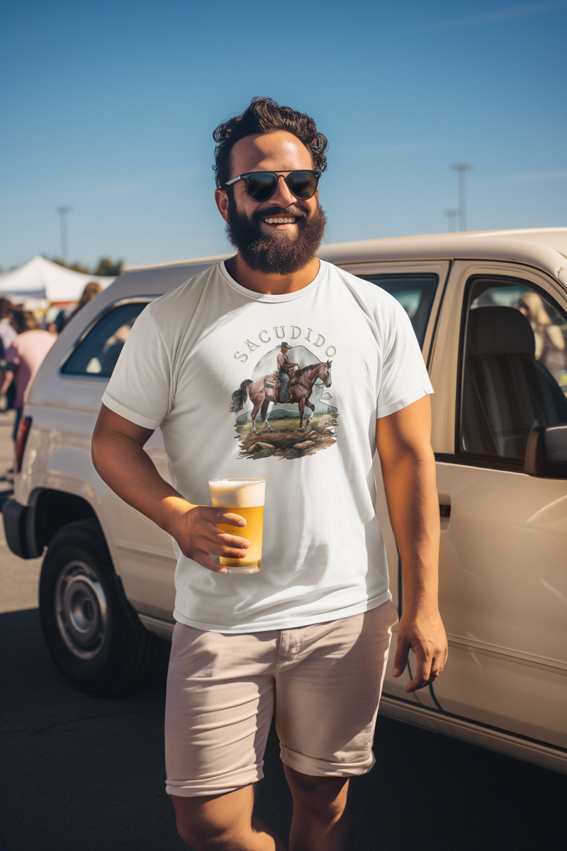 Nome do produto: Camiseta Masculina Cavalaria Sacudido