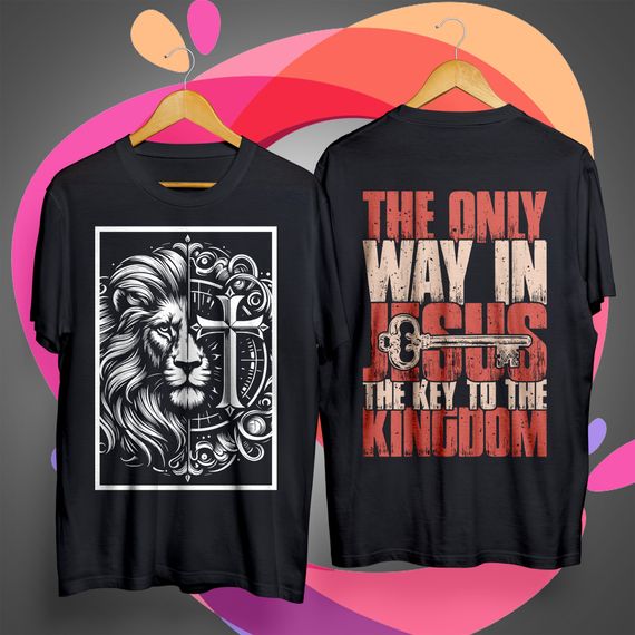 The only way in Jesus Camiseta Frente e Costas