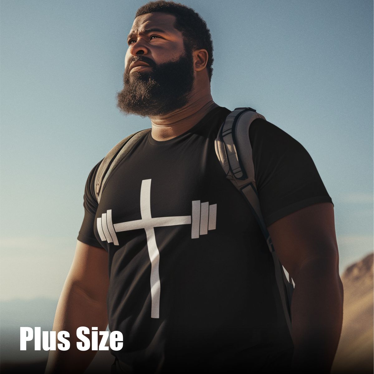 Nome do produto: Minha Força vem do Alto Gym Camiseta Plus size
