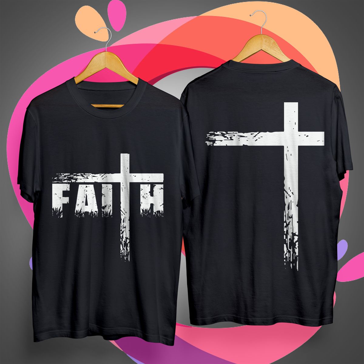 Nome do produto: Faith Camiseta Frente e Costas