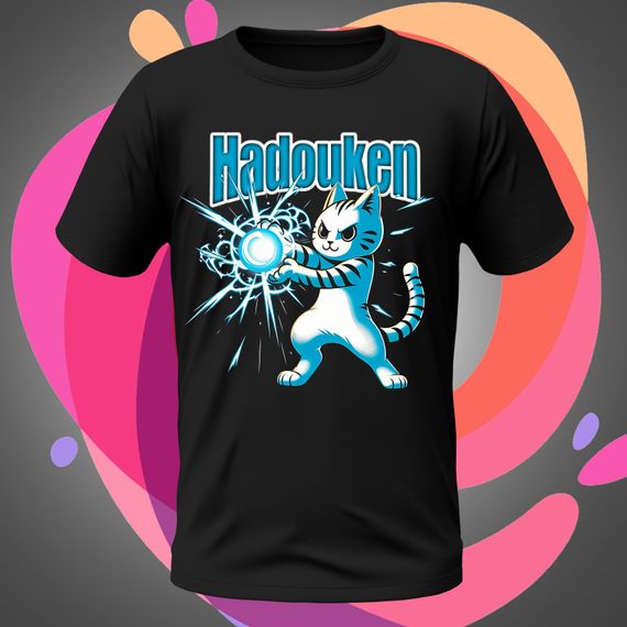 Hadouken Gato 01 Camiseta