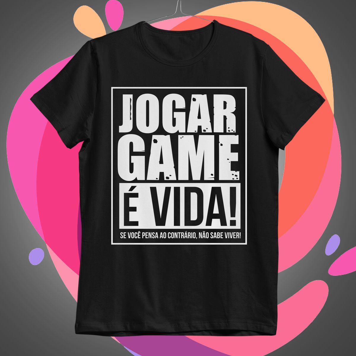 Nome do produto: Jogar game é vida Camiseta
